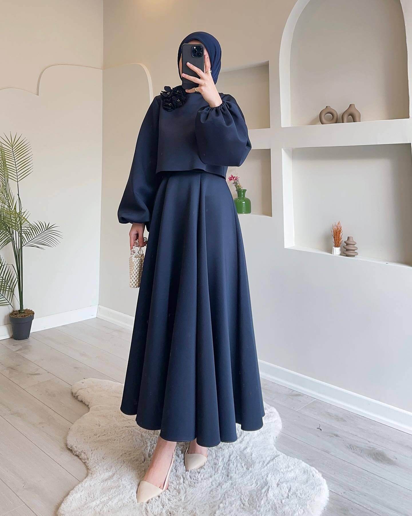 Floral Lantern Sleeve Maxi Dress 2-Piece Set