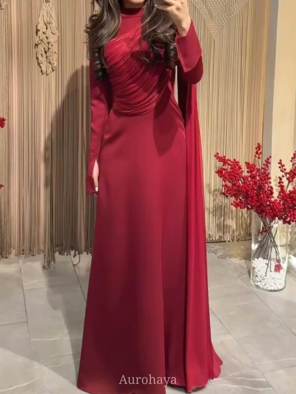 Pleated Asymmetrical Slim Dress