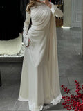 Pleated Asymmetrical Slim Dress