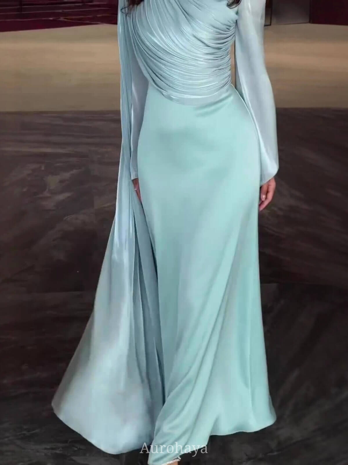 Pleated Asymmetrical Slim Dress
