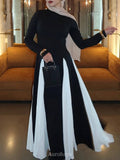 Colorblock Patchwork Round Neck Maxi Dress