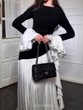 Round Neck Long Bell Sleeve Maxi Dress