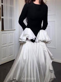 Round Neck Long Bell Sleeve Maxi Dress