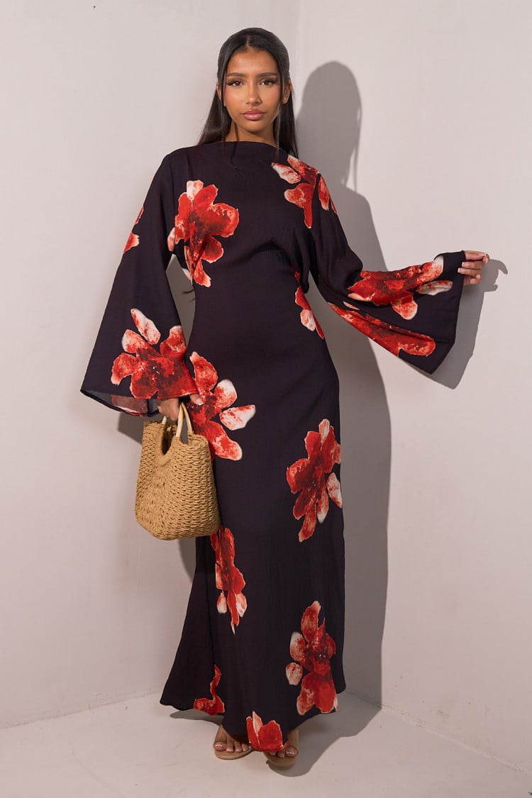 Modest Summer Floral Maxi Dress – Solena