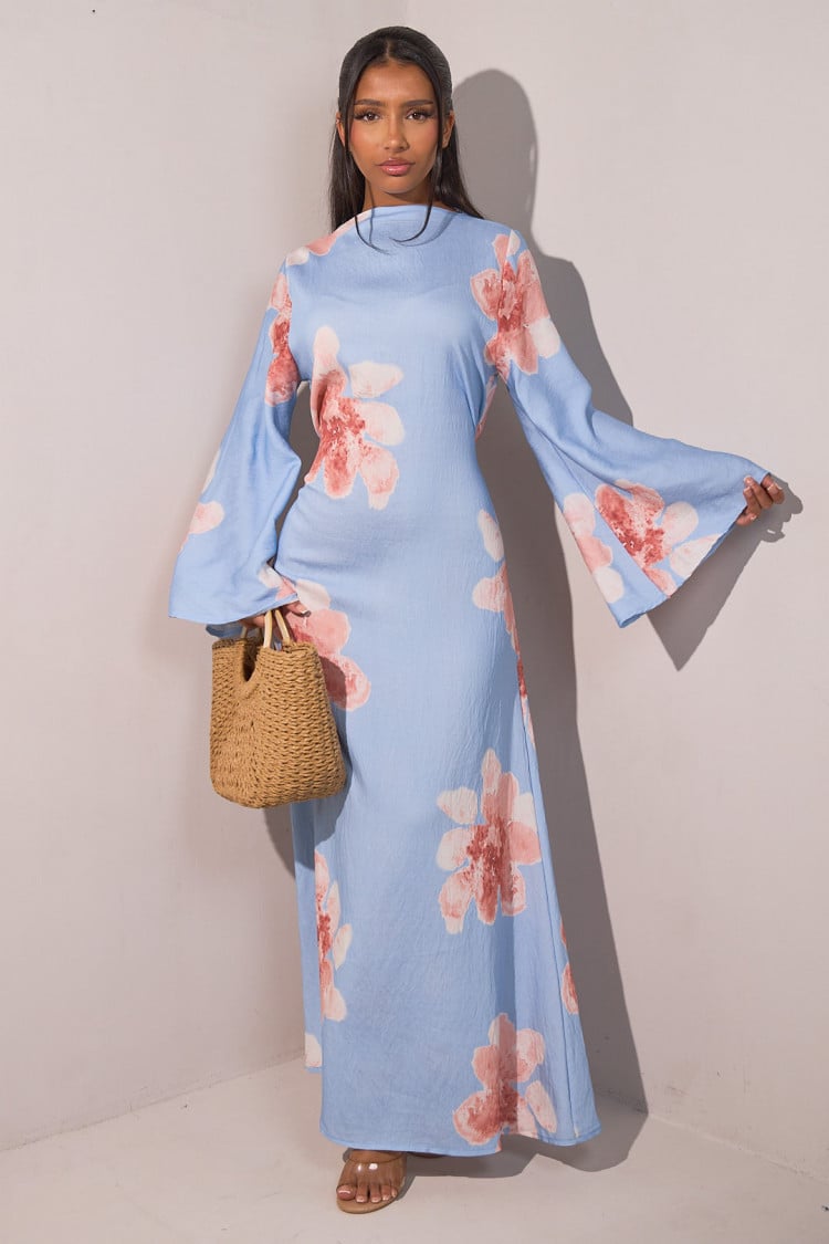 Modest Summer Floral Maxi Dress – Solena