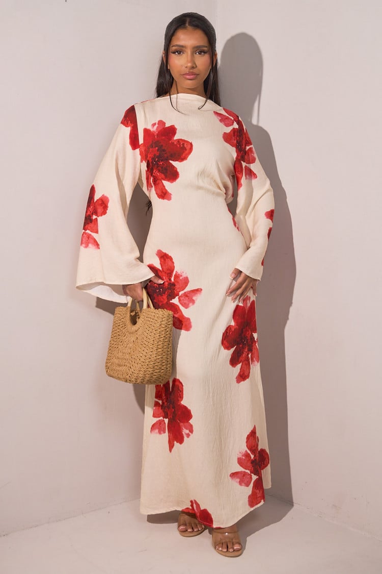Modest Summer Floral Maxi Dress – Solena