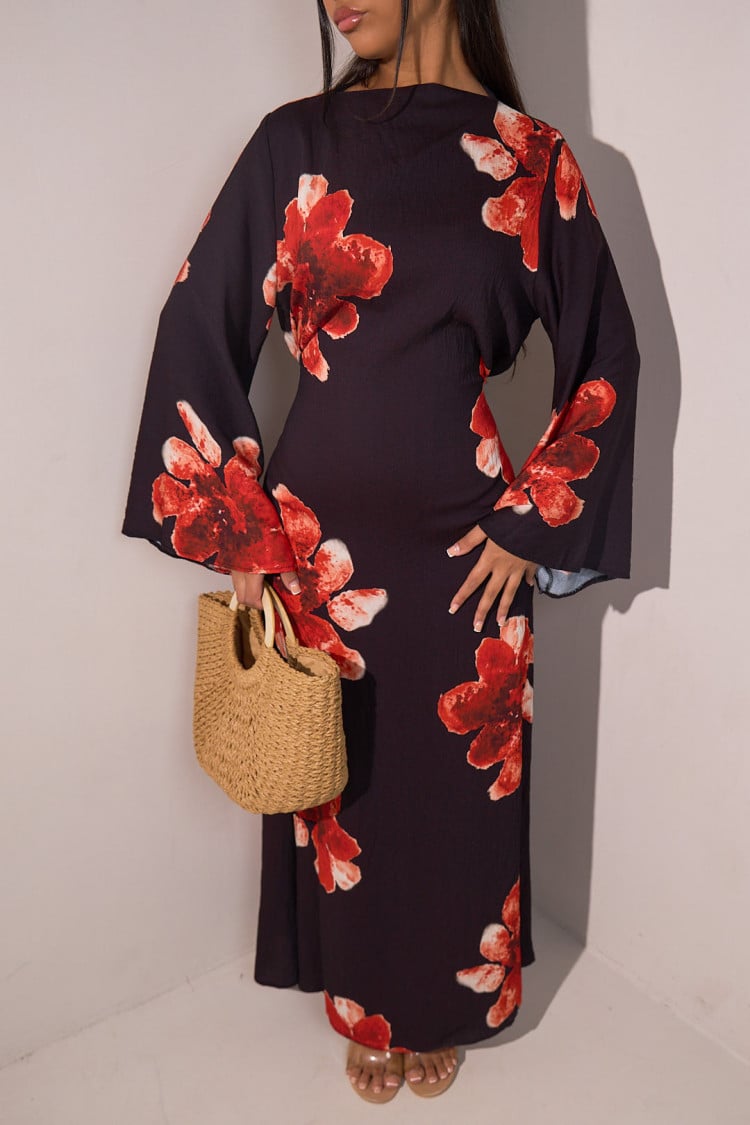 Modest Summer Floral Maxi Dress – Solena