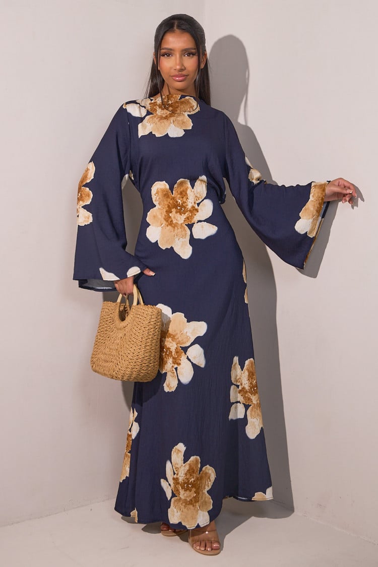 Modest Summer Floral Maxi Dress – Solena