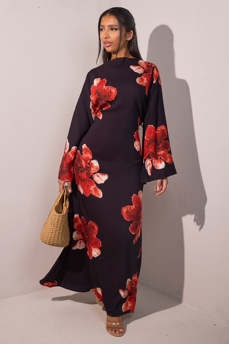 Modest Summer Floral Maxi Dress – Solena