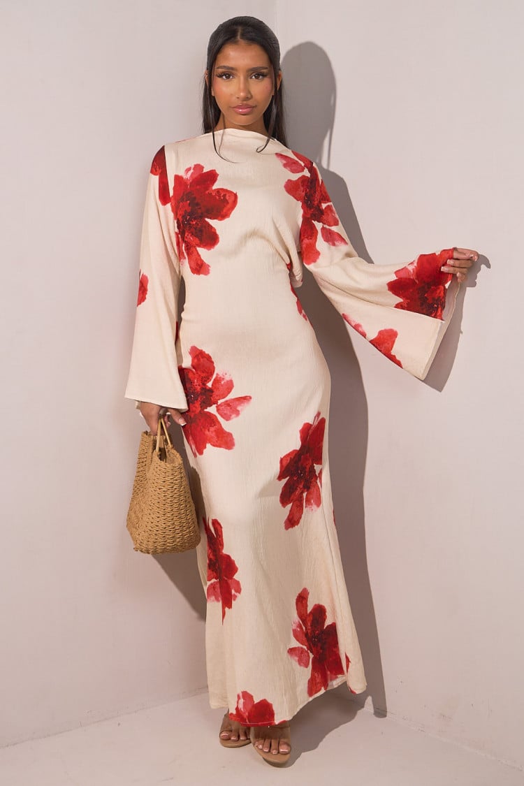 Modest Summer Floral Maxi Dress – Solena