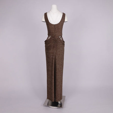 Aurohaya Juliette Sequin Cut Out Maxi Dress