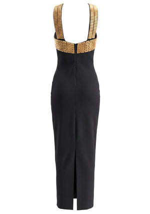 Embellished Maxi Dress Black