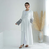 Luxury Cotton Embroidery Tassel Abaya Dress