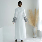 Luxury Cotton Embroidery Tassel Abaya Dress