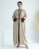 Modern Double Sided Wearable Cardigan Abaya