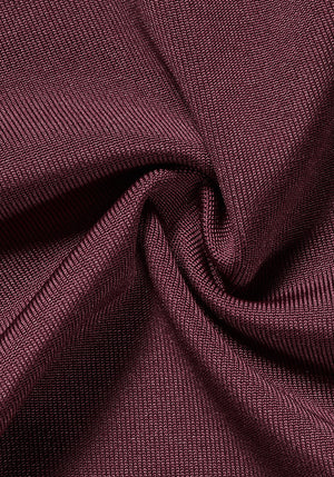 Floral Bardot Midi Dress Burgundy
