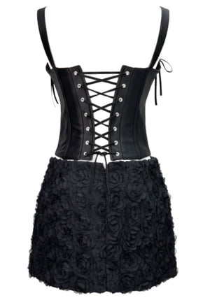 Floral Corset Dress Black