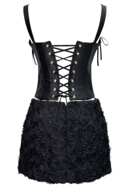 Floral Corset Dress Black