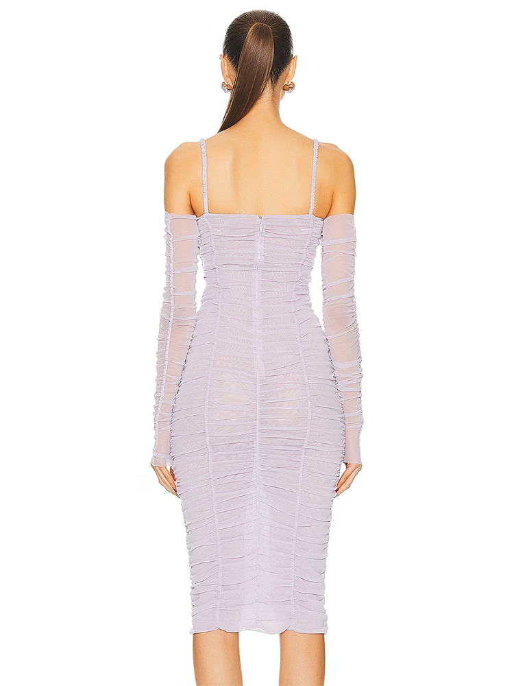 Aurohaya Marion Ruched Midi Dress