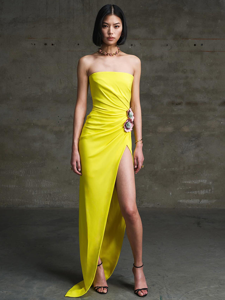 Aurohaya Noémi Strapless Maxi Dress