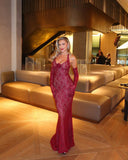 Aurohaya Violaine Lace Halter Maxi Dress