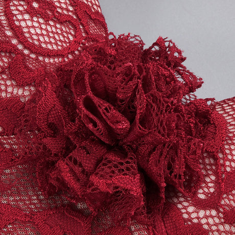 Aurohaya Violaine Lace Halter Maxi Dress