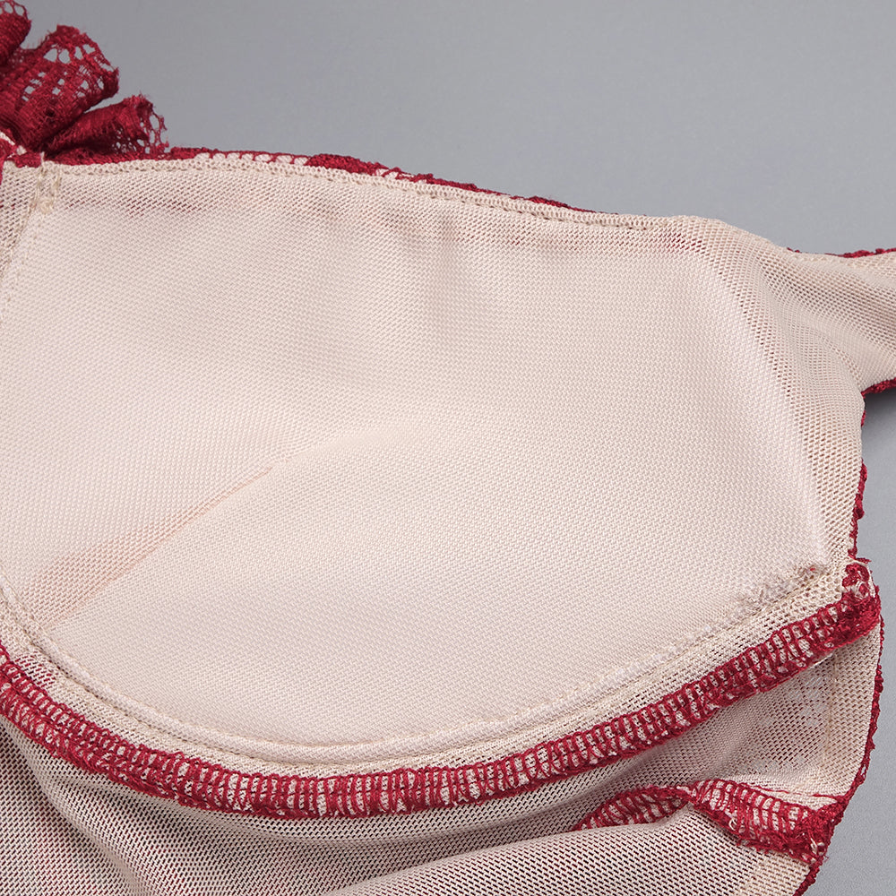 Aurohaya Violaine Lace Halter Maxi Dress