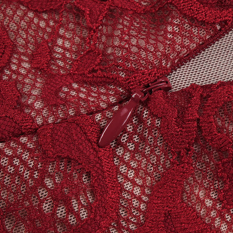 Aurohaya Violaine Lace Halter Maxi Dress