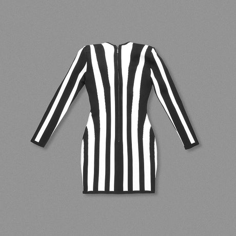 Aurohaya Mélisande Striped Mini Dress