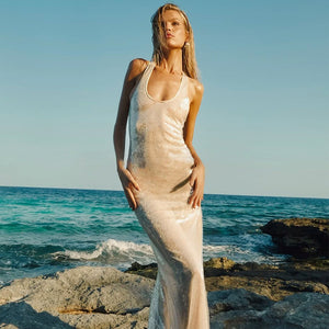 Aurohaya Perrine Sequin Sleeveless Maxi Dress