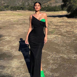 Aurohaya Célène Ruched Maxi Dress