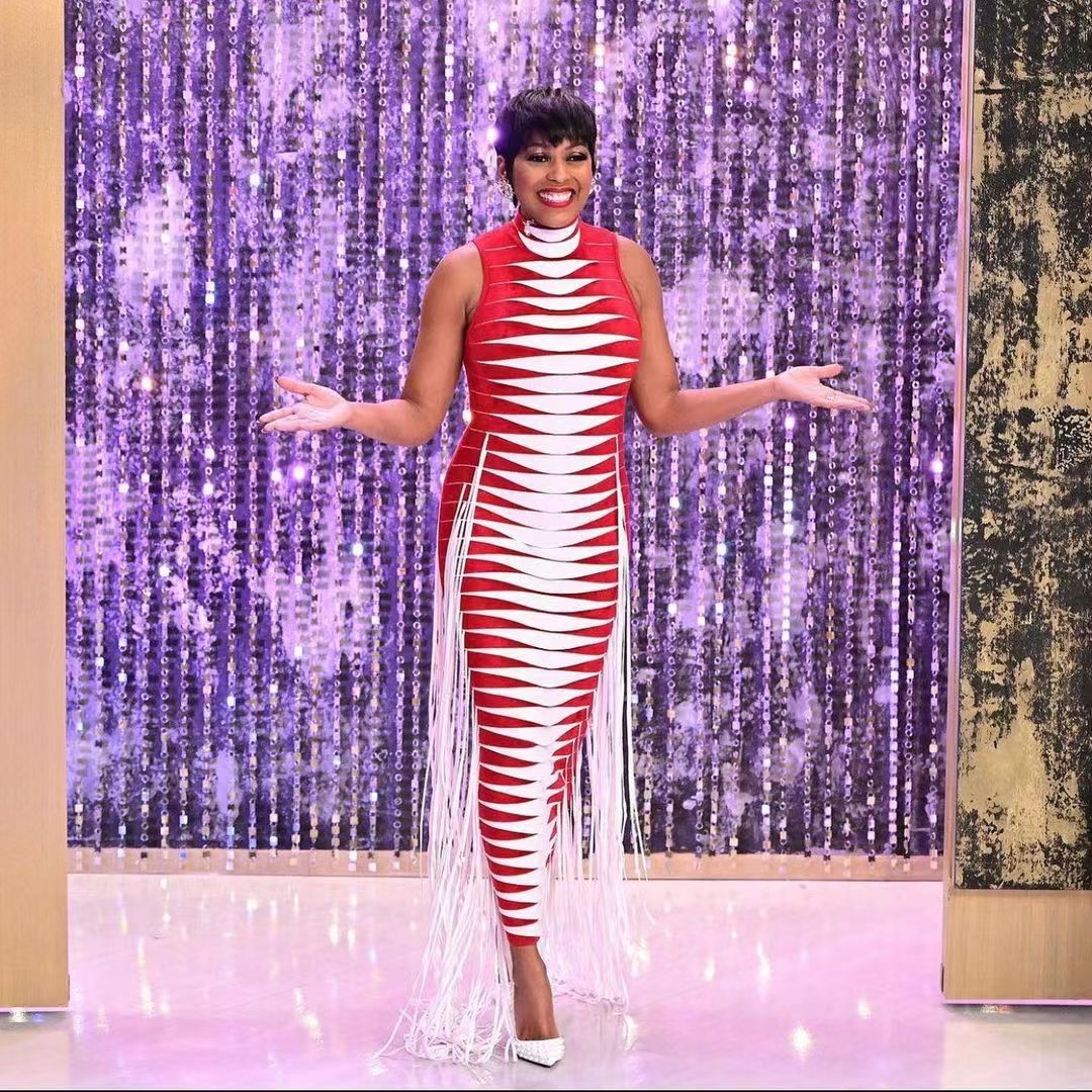 Aurohaya Évelyne Cut Out Fringe Maxi Dress