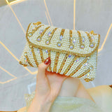 Stylish Pearl Rhinestone Handbag