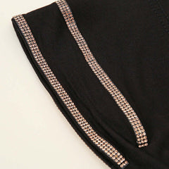 Double Row Rhinestone Strap Hijab