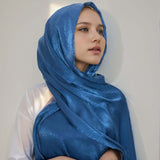 Sky Velvet Solid Color Hijab