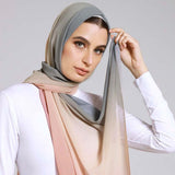 Gradient Color Chiffon Hijab
