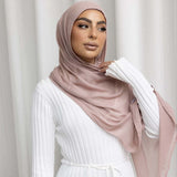 Cotton Hemp Wide Edge Modal Monochrome Hijab