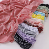 Beaded Chiffon Silver Thread Hijab