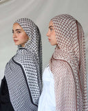 Printed Lattice Chiffon Hijabs