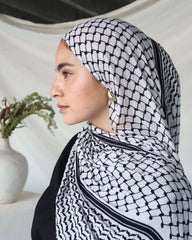 Printed Lattice Chiffon Hijabs