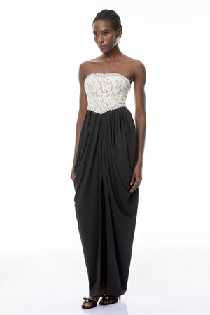 Aurohaya Hilla Color Block Maxi Dress