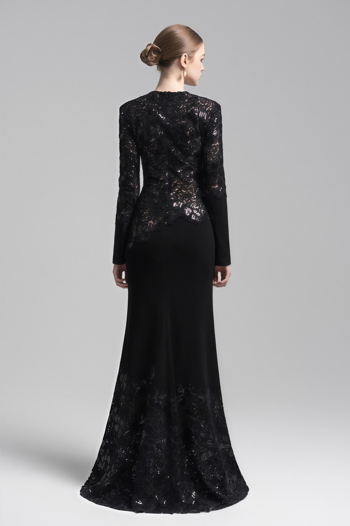 Aurohaya Mathilde Black Embroidered Maxi Dress