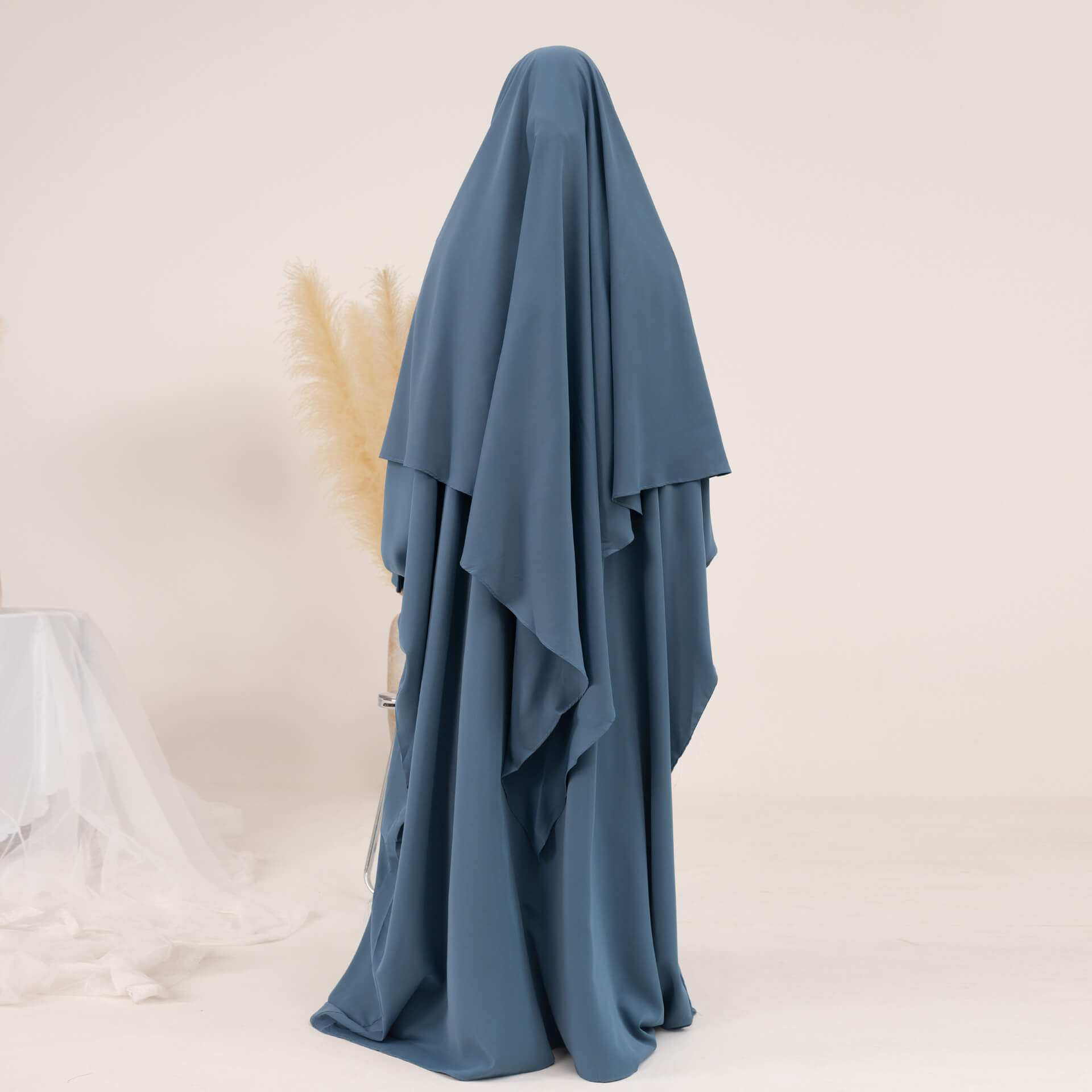 Crewneck Zipper Oversize Loose Abaya Jilbab