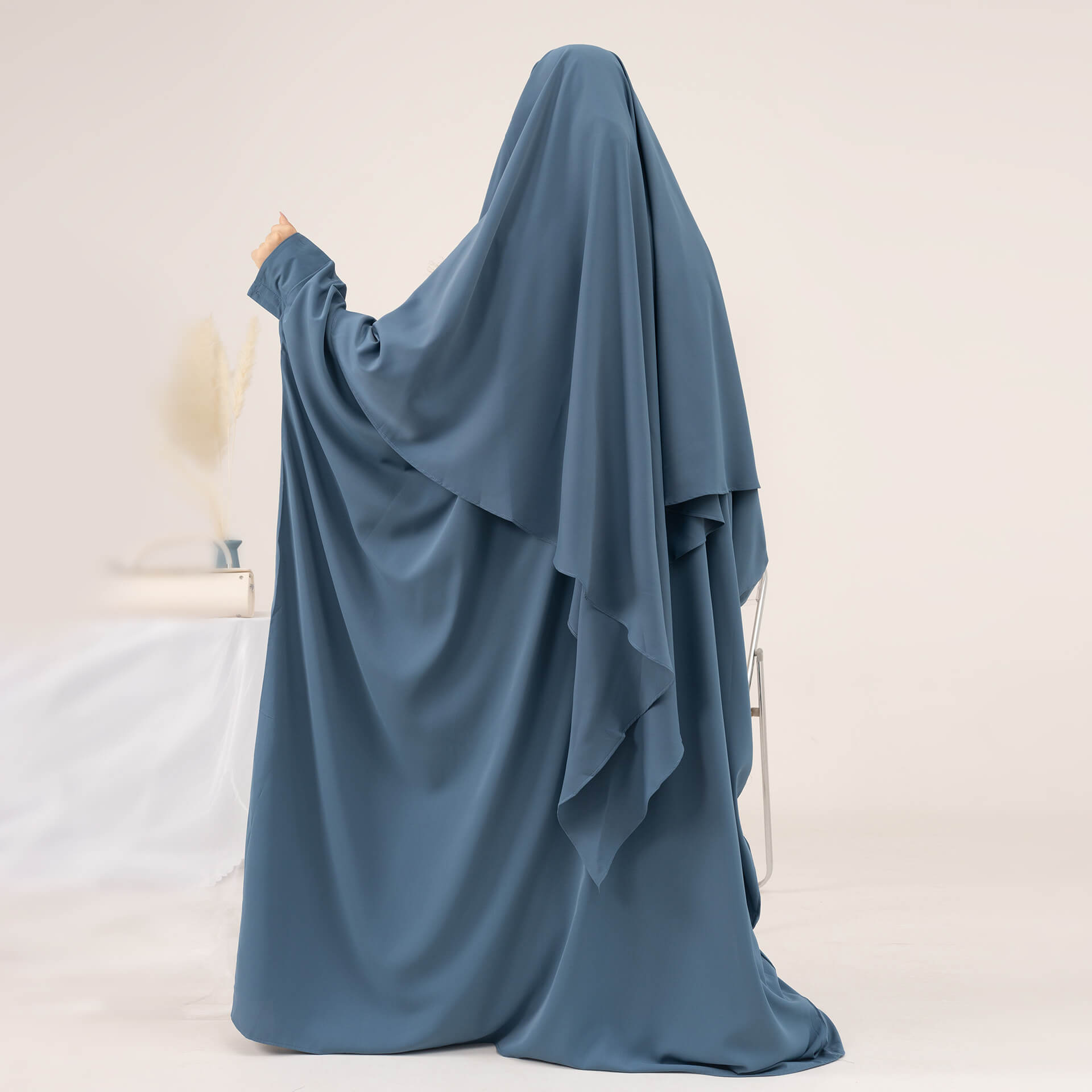 Crewneck Zipper Oversize Loose Abaya Jilbab