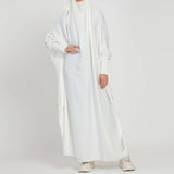 Solid Color One-piece Headscarf Abaya Dress