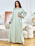 Elegant Studded Rhinestone Kaftan
