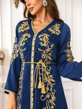 Rhinestones Dresses Kaftan