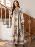 Elegant Embroidered Long Kaftan