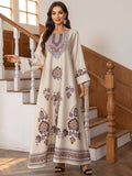 Elegant Embroidered Long Kaftan