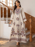 Elegant Embroidered Long Kaftan